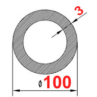 Труба алюминиевая 100х3 б.п. круглая