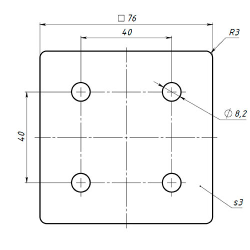 Прямой соединитель 2х2 (4040)