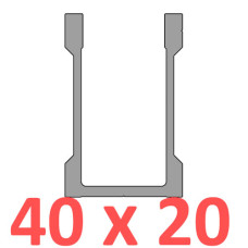 Соединительное крепление прямое трубы 40х20