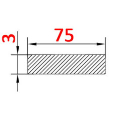 Алюминиевая полоса 75х3 б.п.