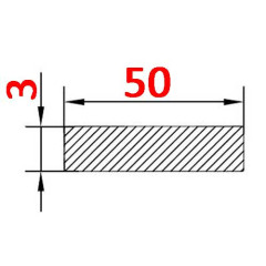 Алюминиевая полоса 50х3 AS