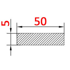 Алюминиевая полоса 50х5 б.п.