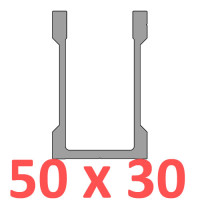 Соединительное крепление прямое трубы 50х30