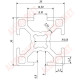 Станочный профиль 30х30 T-track анодированный