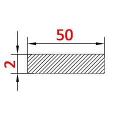 Алюминиевая полоса 50х2 б.п.