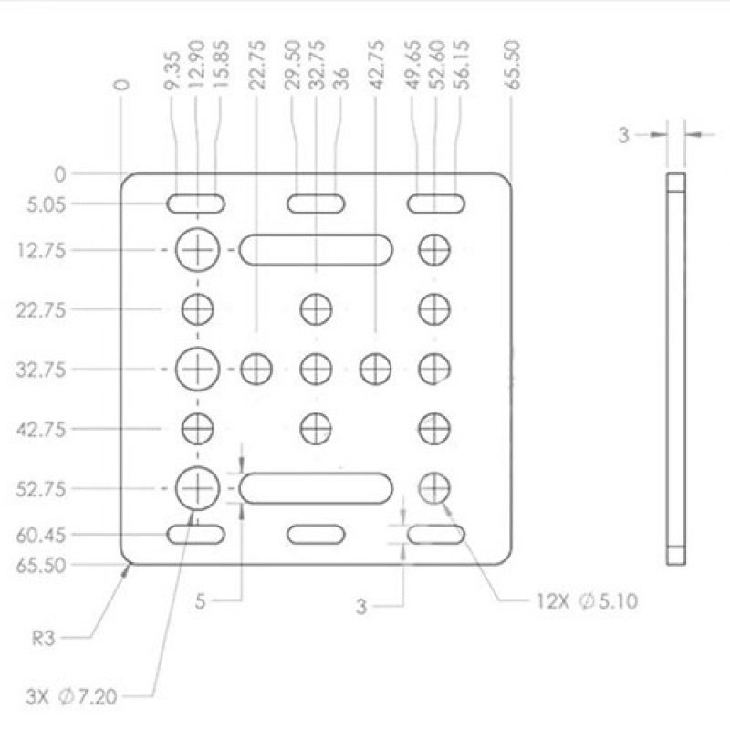 Алюминиевая пластина Openbuilds V-slot