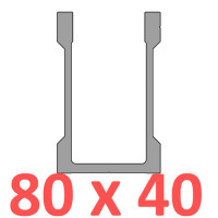 Соединительное крепление прямое трубы 80х40