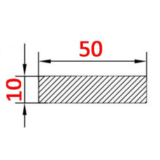 Алюминиевая полоса 50х10 б.п.