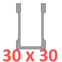 Соединительное крепление прямое трубы 30х30