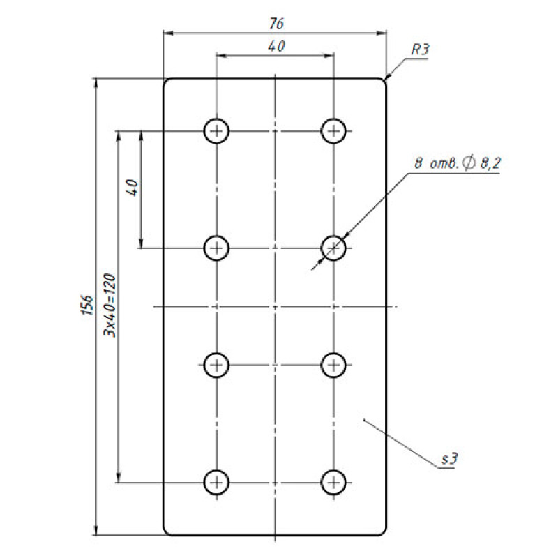 Прямой соединитель 4х2 (4040)