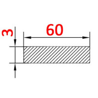 Алюминиевая полоса 60х3 б.п.