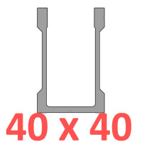 Соединительное крепление прямое трубы 40х40