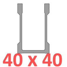 Соединительное крепление прямое трубы 40х40
