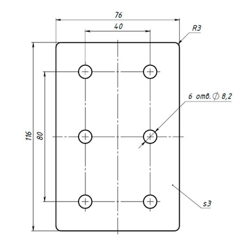 Прямой соединитель 3х2 (4040)