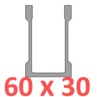 Соединительное крепление прямое трубы 60х30