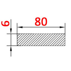 Алюминиевая полоса 80х6 б.п.