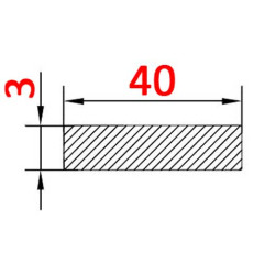 Алюминиевая полоса 40х3 б.п.