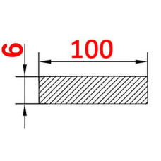 Алюминиевая полоса 100х6 б.п.